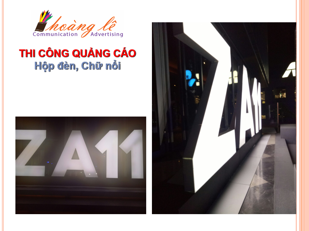 Thi công bảng hiệu, hộp đèn, chữ nổi
