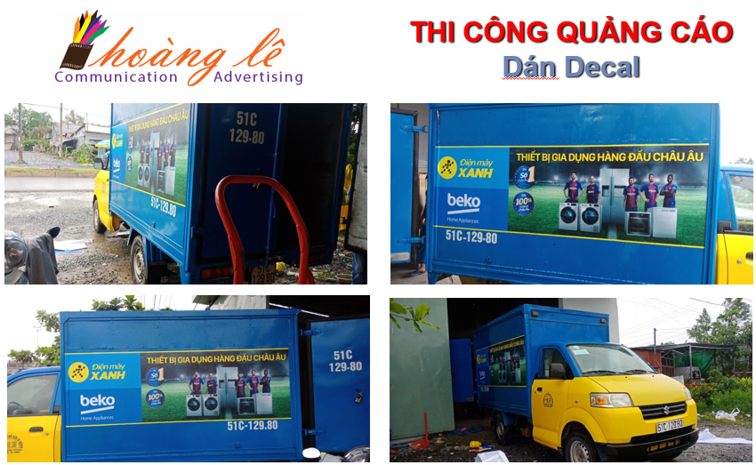 Thi công Decal dán xe, dán kính văn phòng